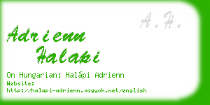 adrienn halapi business card