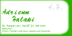 adrienn halapi business card